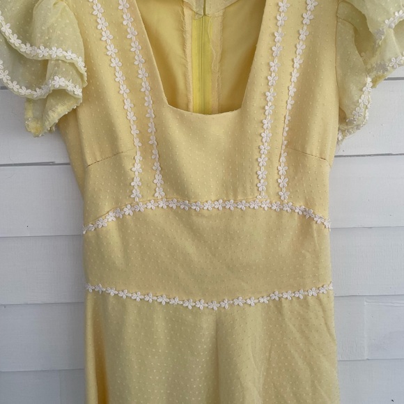 VINTAGE yellow dress - Picture 4 of 4